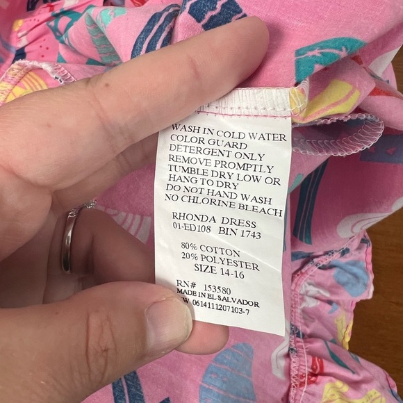 Eleanor Rose Dress School Letters AOP Girls Size 14-16 - Picture 6 of 7